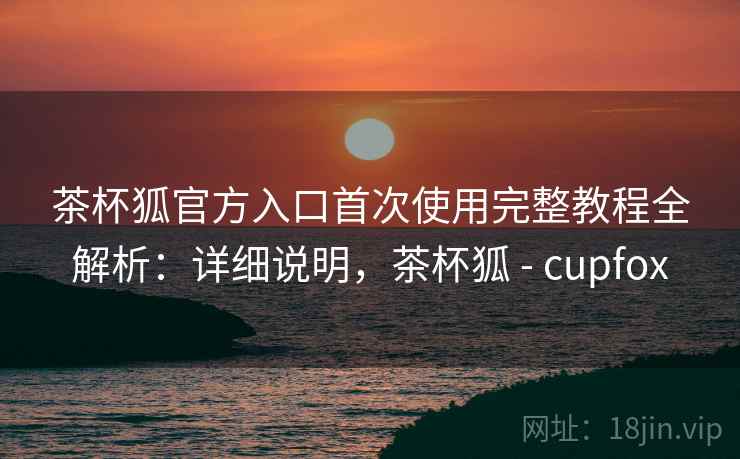 茶杯狐官方入口首次使用完整教程全解析：详细说明，茶杯狐 - cupfox  第2张